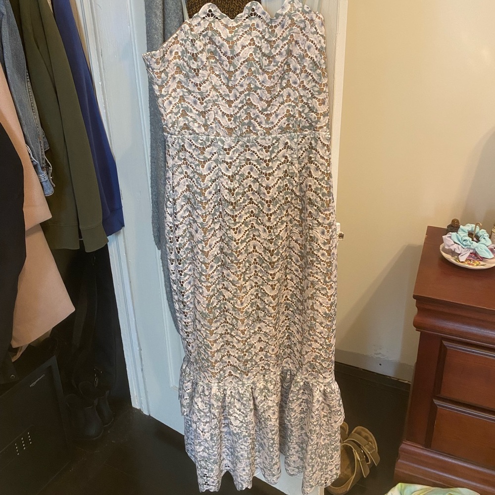 Elliatt Runo Dress in Sage and White